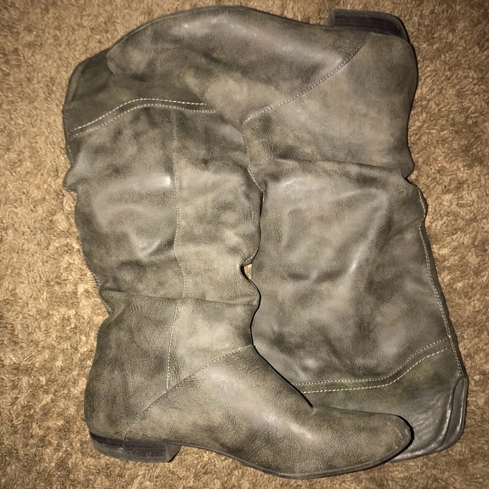 Gray boots